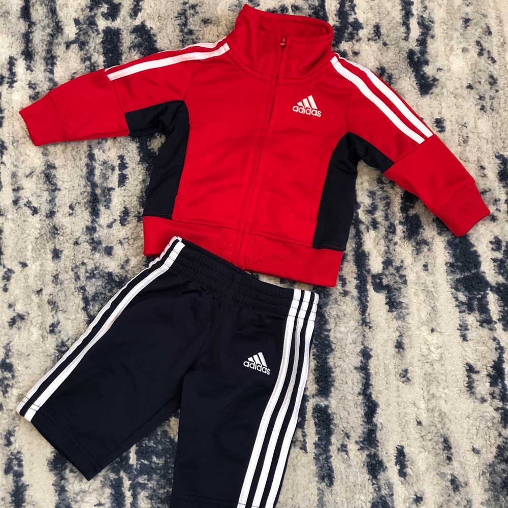Two piece Adidas baby track suit- Size 3 mos